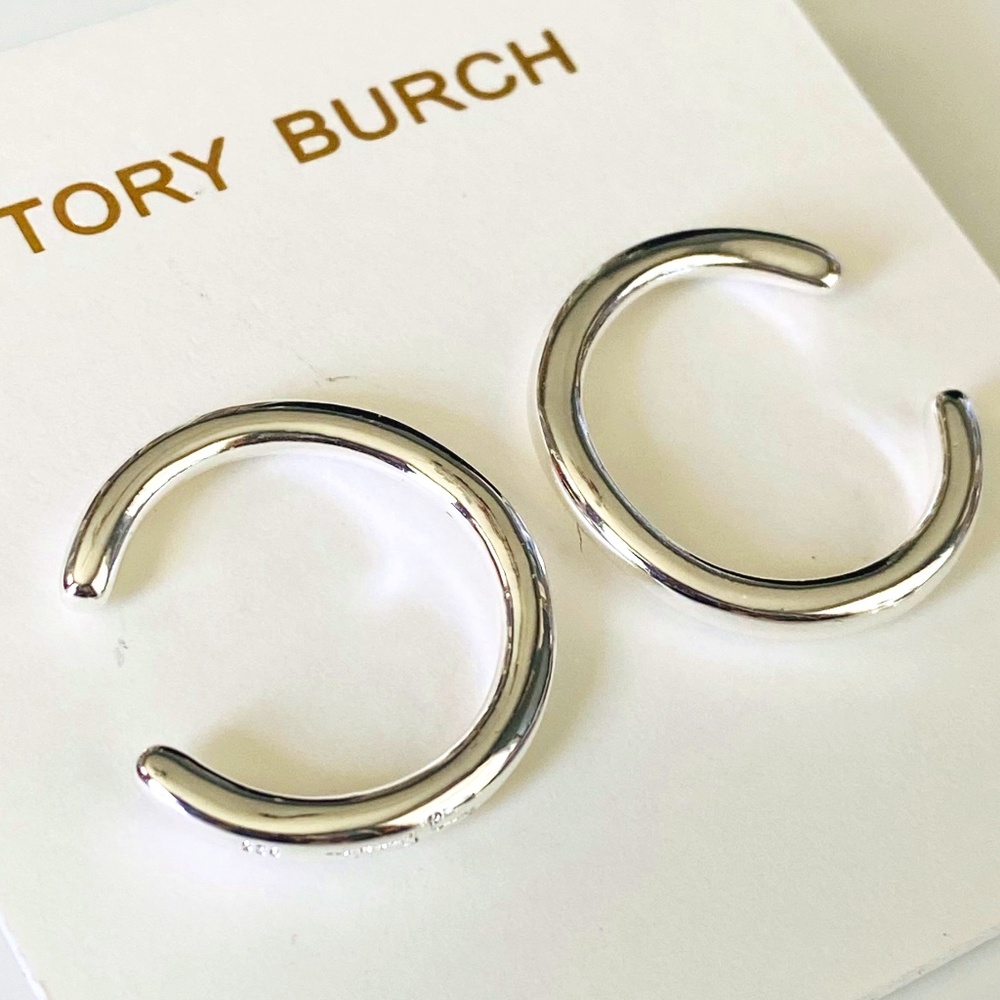 Brand New Tory Burch STERLING Small Half Hoop